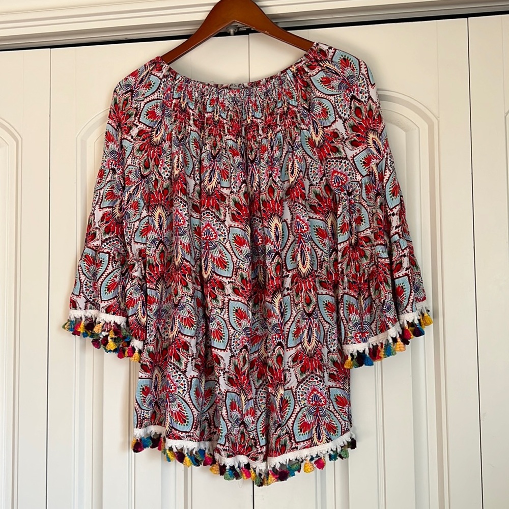Paisley Tassel Blouse